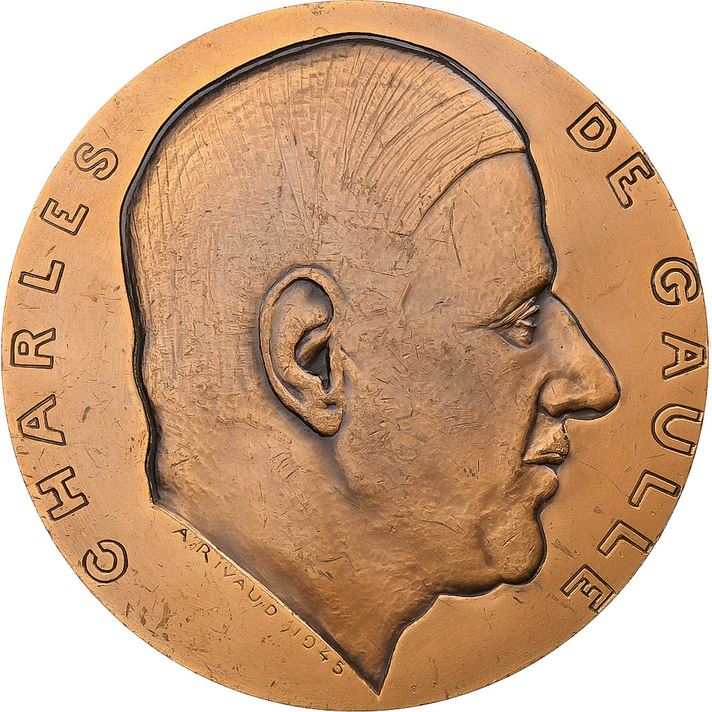 Frankrijk, Medaille, Charles de Gaulle, Libération de Paris, n.d., Bronzen