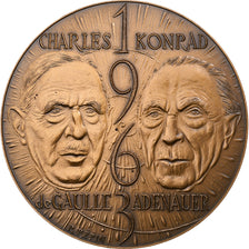 France, Médaille, 10è Anniversaire du Traité de l'Élysée, 1973, Bronze