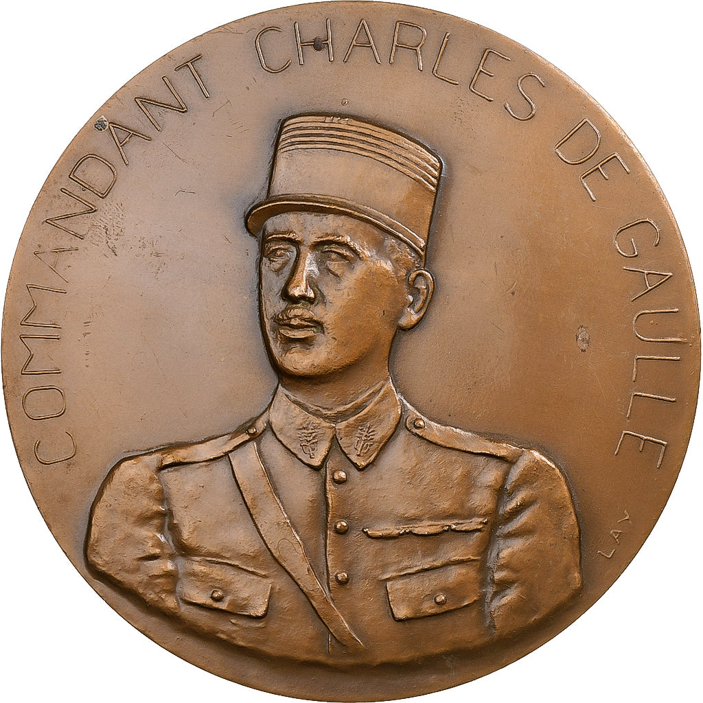 France, Medal, Commandant Charles de Gaulle, Beyrouth 1929-1931, n.d., Bronze