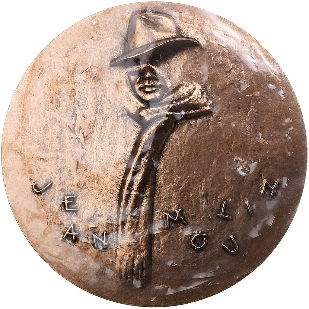 France, Medal, Jean Moulin, n.d., Bronze, Rousseau, MS(65-70)
