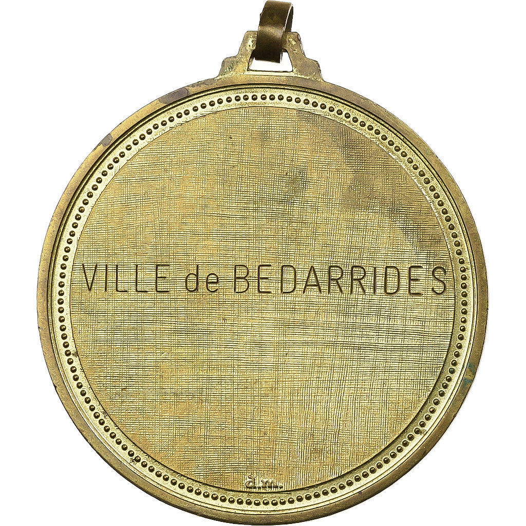 France, Médaille, Pétanque, Ville de Bédarrides, n.d., Laiton, TTB+