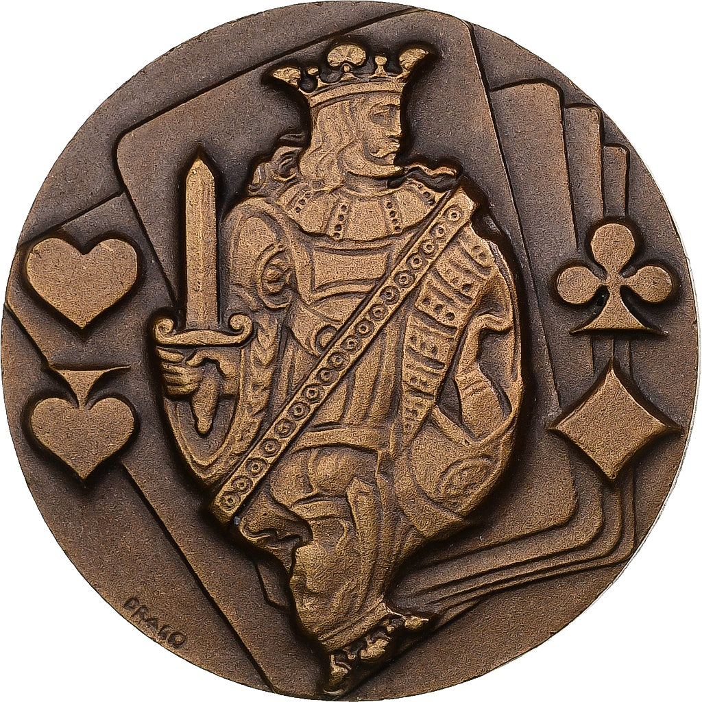 Francia, medaglia, Cartes à jouer, n.d., Bronzo, Drago, SPL