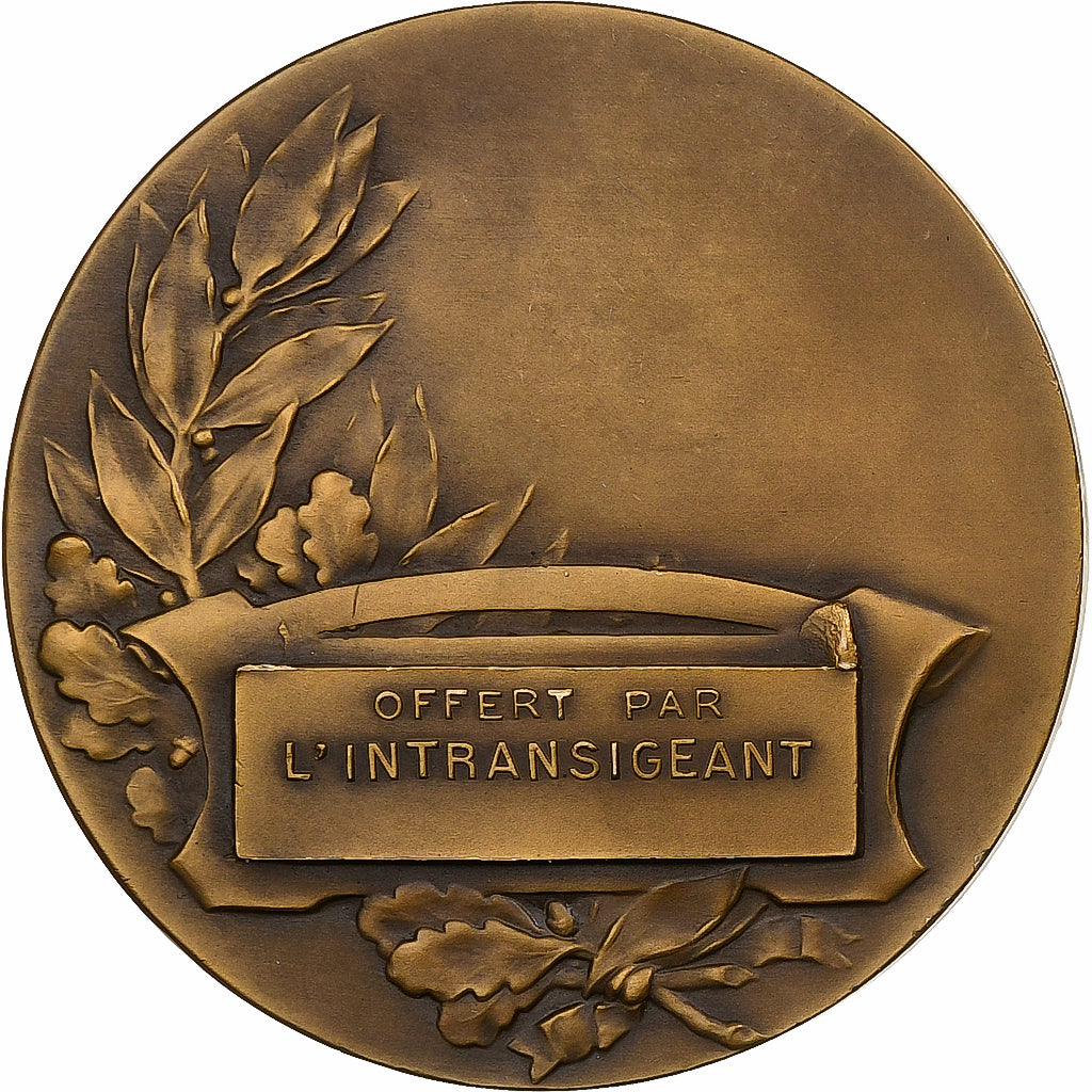 France, Médaille, Journal L'Intransigeant, n.d., Bronze, SUP, Fraisse