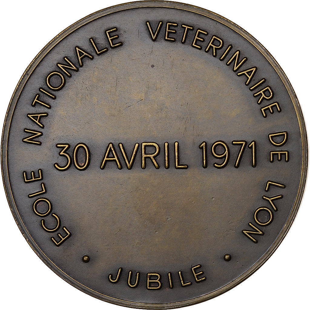 França, medalha, Armand Tapernoux, École Vétérinaire de Lyon, 1971, Bronze