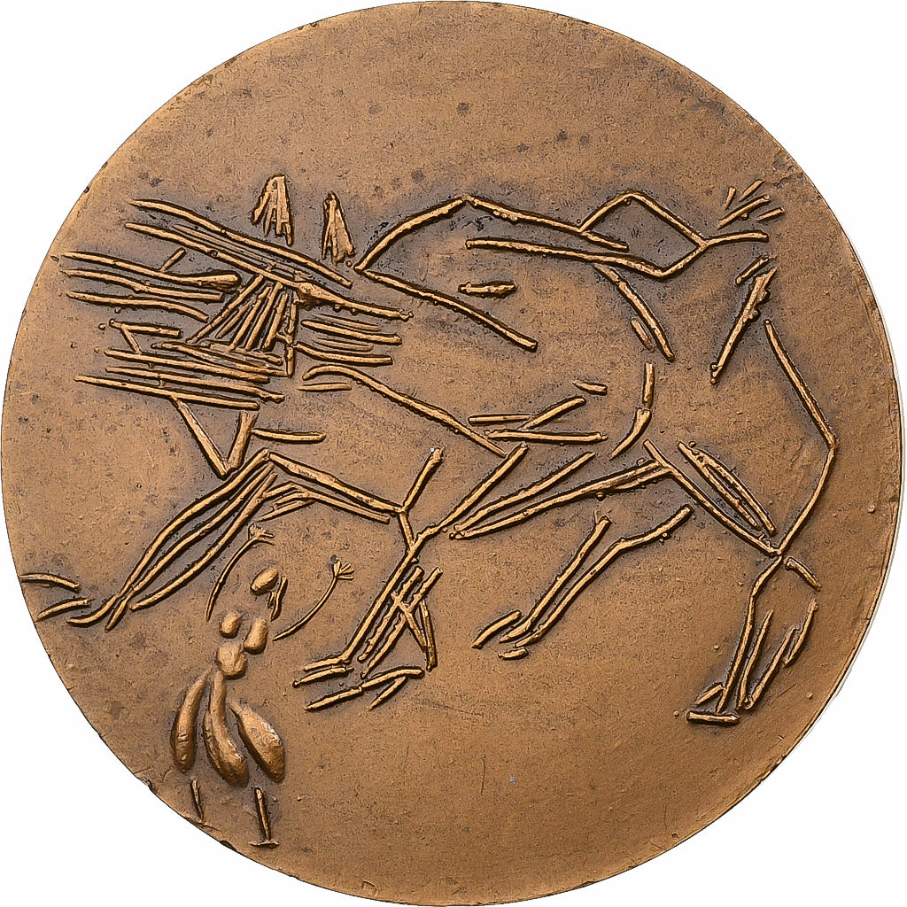 Francia, medaglia, Bête du Gévaudan, 1965, Bronzo, Auricoste, SPL-