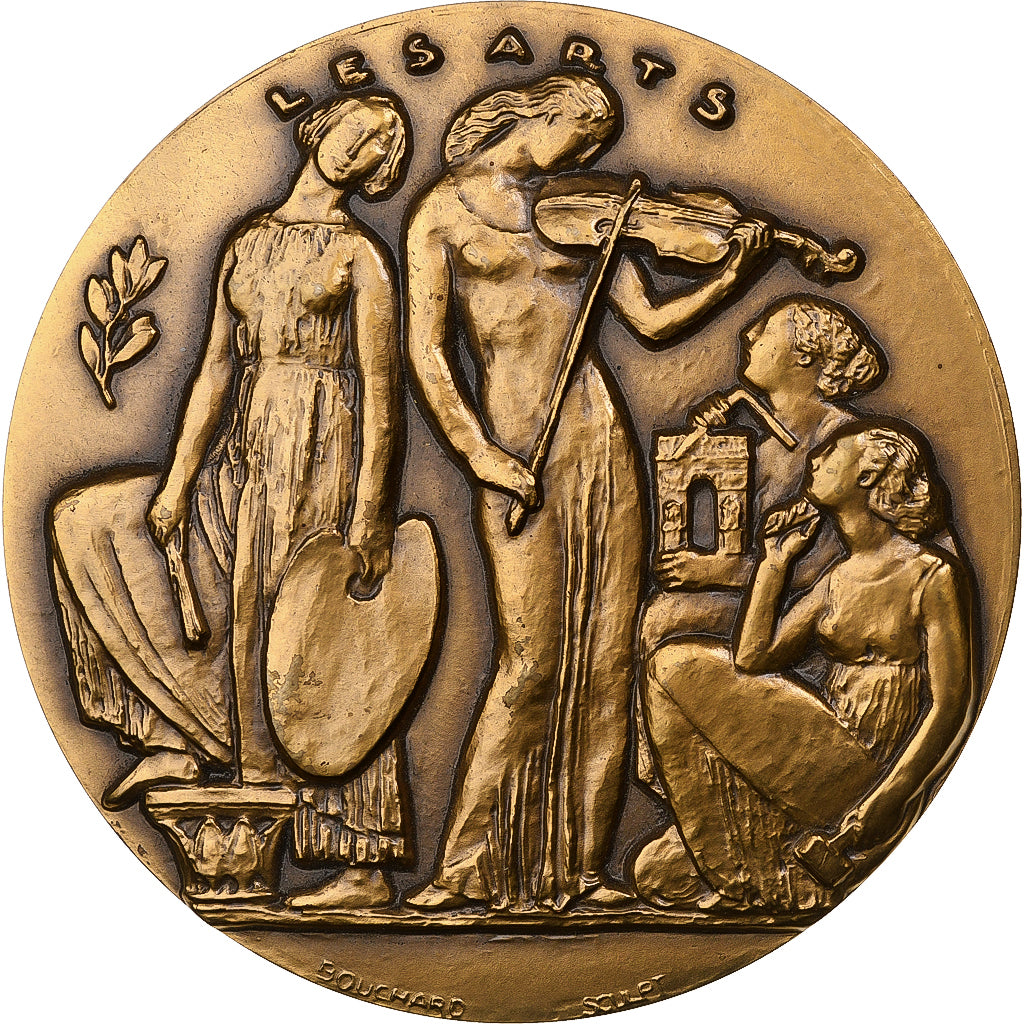 Frankrijk, Medaille, Beaux-Arts, n.d., Bronzen, Bouchard, PR+