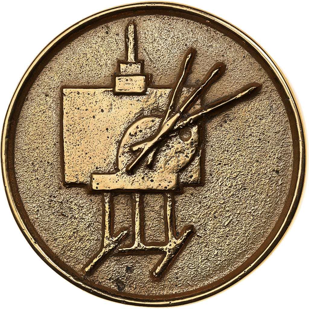 France, Medal, Peinture, 1990, Bronze, AU(55-58)
