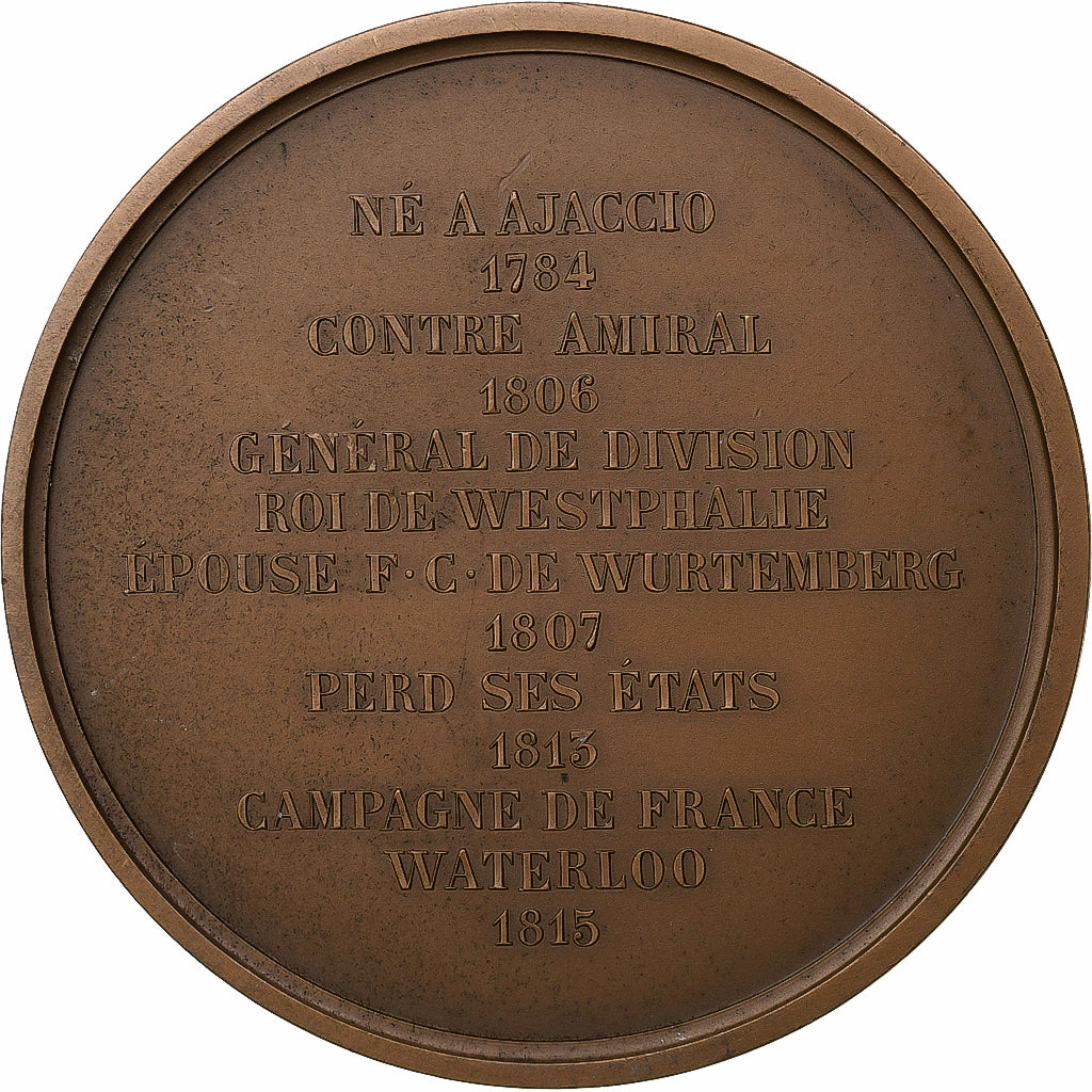 France, Médaille, Jerôme Napoléon Bonaparte, Roi de Westphalie, n.d. (1988)