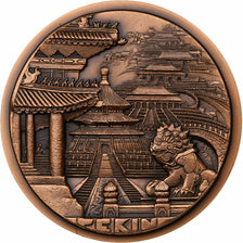 France, Medal, Pékin, la Cité Interdite, 1983, Copper, Dufresne, MS(63)