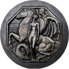 France, Médaille, Persée et Andromède, n.d. (1932), Bronze argenté, SUP
