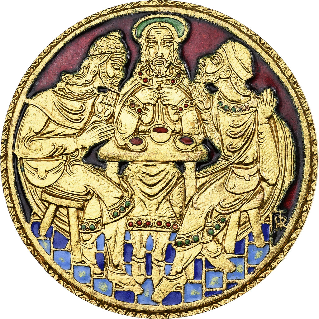 Francia, medalla, La Cène d'Emmaüs, ou Pèlerins d'Emmaüs, n.d., Bronce