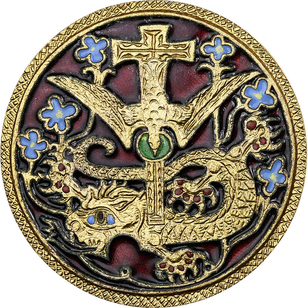 Francia, medalla, La Cène d'Emmaüs, ou Pèlerins d'Emmaüs, n.d., Bronce