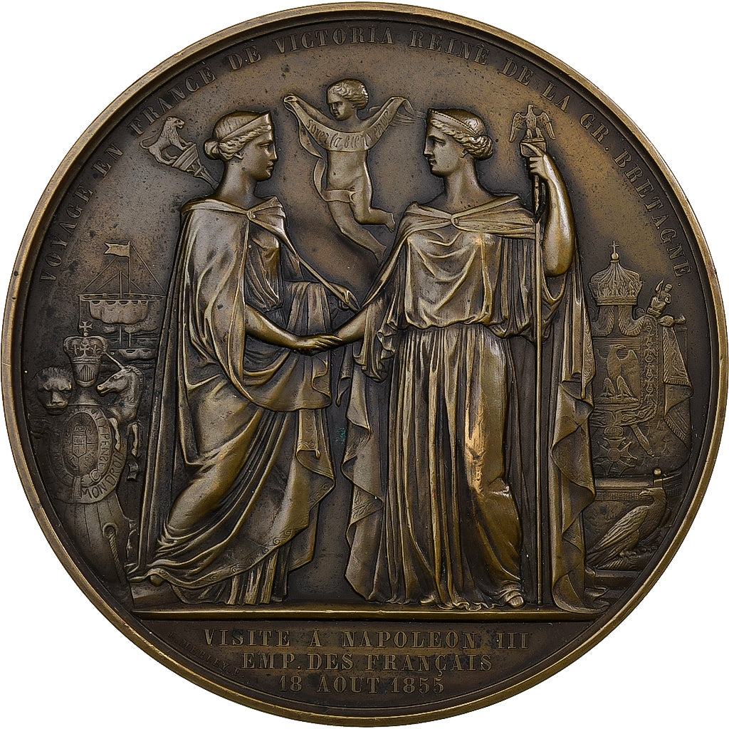 France, Médaille, Napoléon III, Visite de la reine Victoria à Napoléon III