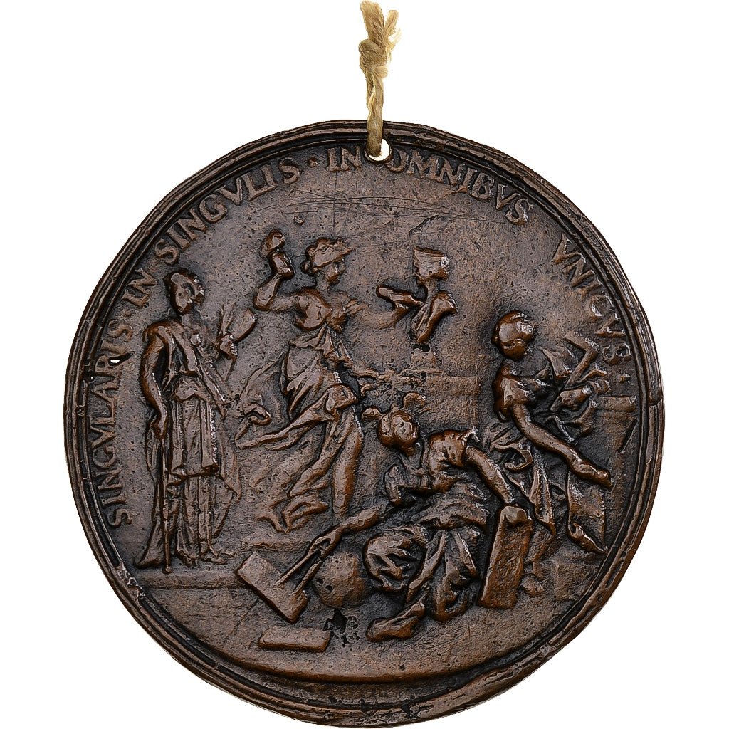 France, Medal, Gian Lorenzo Bernini, 1674, Bronze, Cheron, EF(40-45)