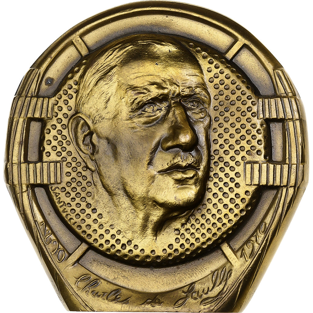 France, Médaille, 20è Anniversaire de la Mort de Charles De Gaulle, 1990