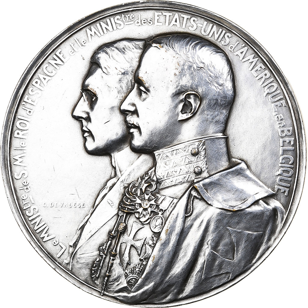 Belgium, Medal, Embassy of Spain & the USA in Belgium, n.d., Silver, Devreese