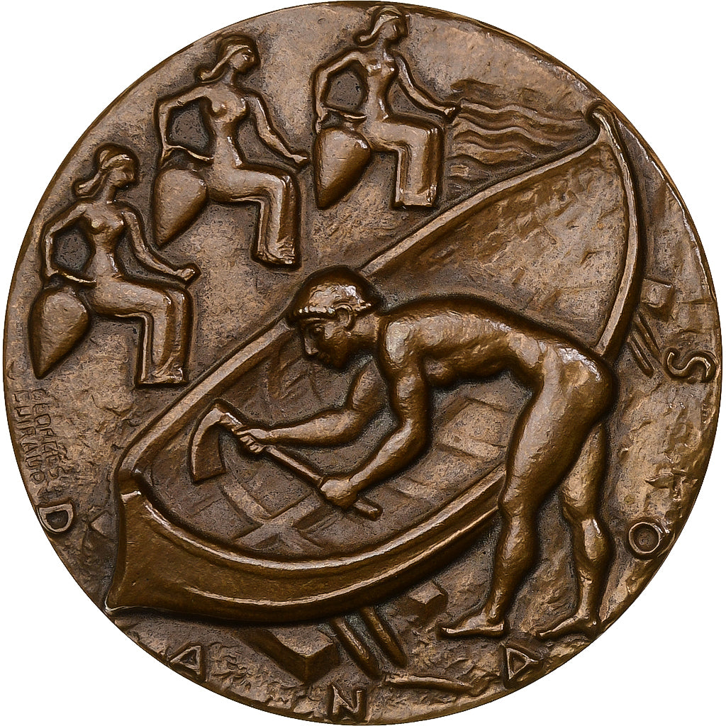 France, Medal, Danaos, Constructions Navales, 1978, Bronze, Guiraud, MS(60-62)