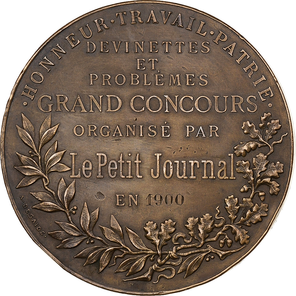 Francia, medaglia, Le Petit Journal, Grand Concours de Devinettes et Problèmes