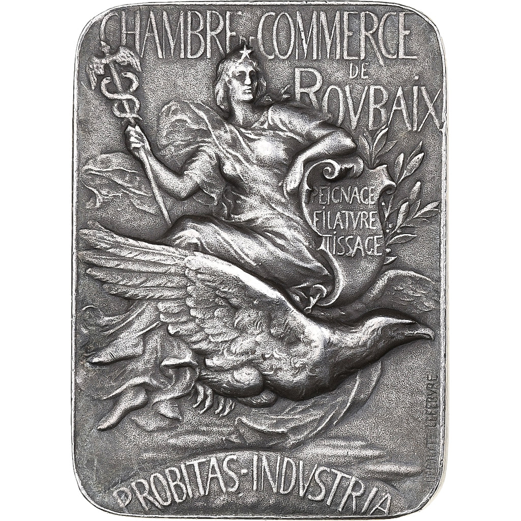 Francia, medaglia, Chambre de Commerce de Roubaix, n.d., Argento, Lefebvre, SPL-