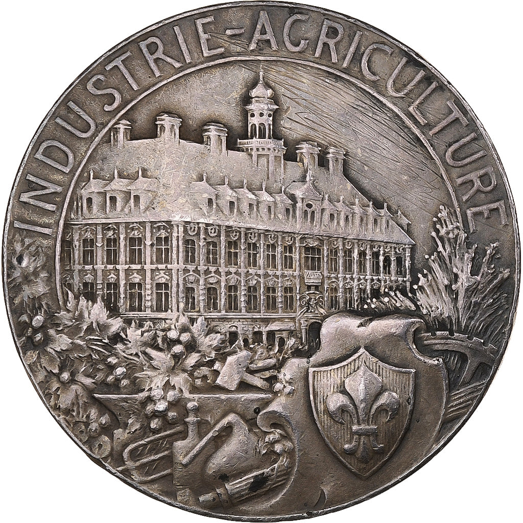 France, Médaille, Chambre de Commerce de Lille, n.d., Argent, TTB+, Lefebvre
