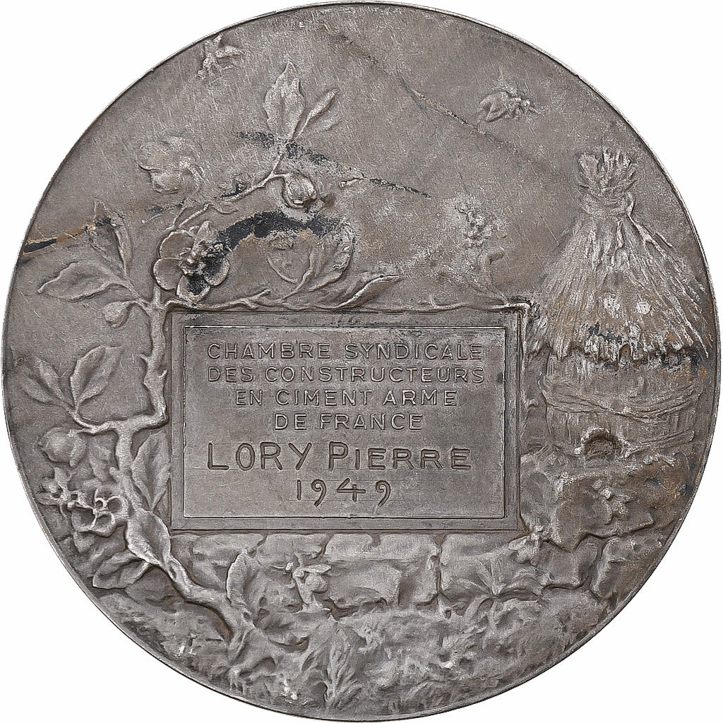 Francia, medalla, Constructeurs en Ciment Armé de France, 1949, Bronce
