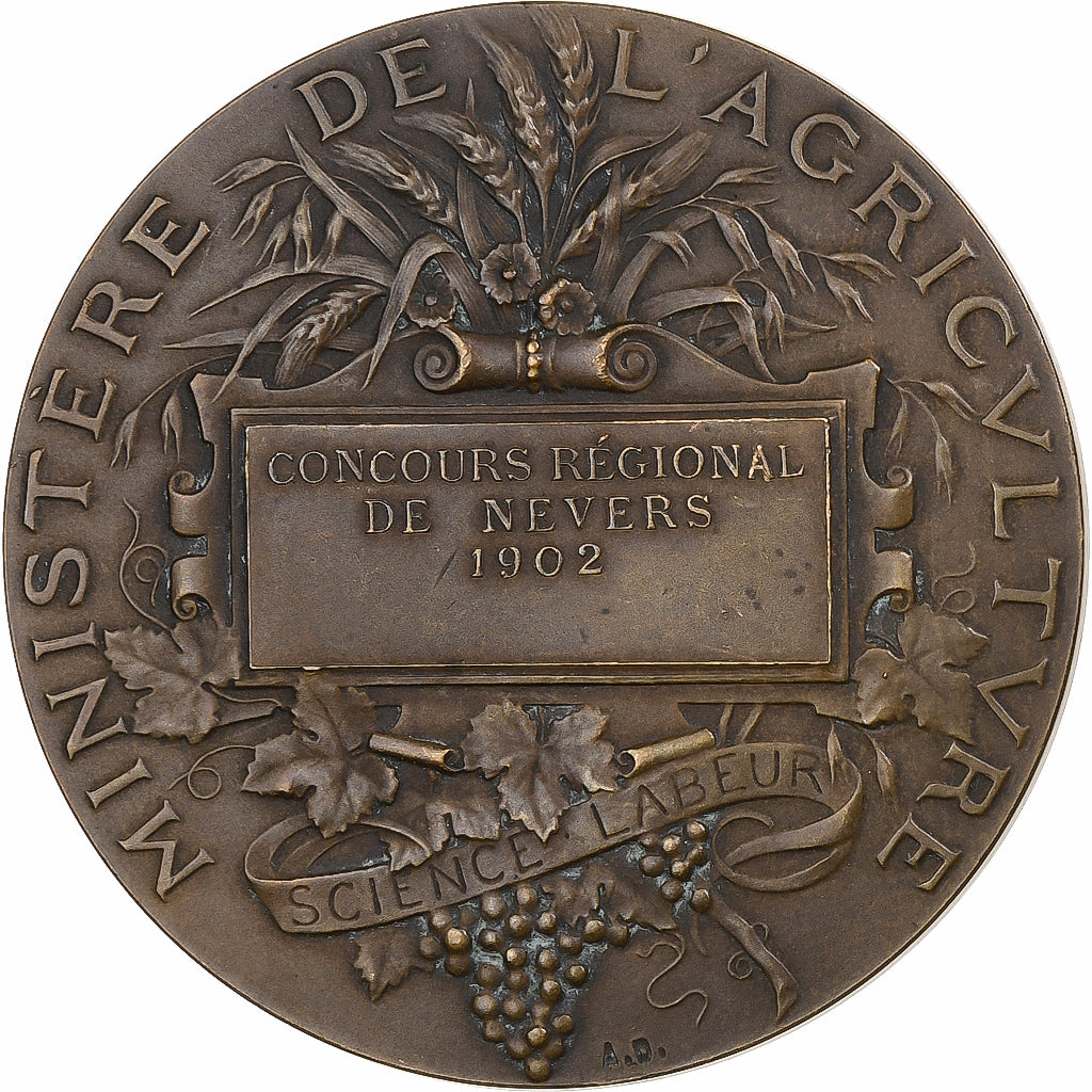 Frankrijk, Medaille, Concours Régional Agricole, Nevers, 1902, Bronzen