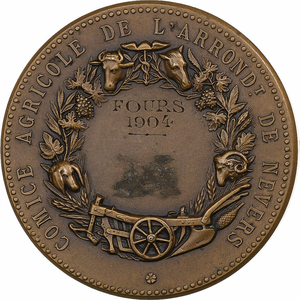 Francja, medal, Comice Agricole de l'Arrondissement de Nevers, 1904, Brązowy