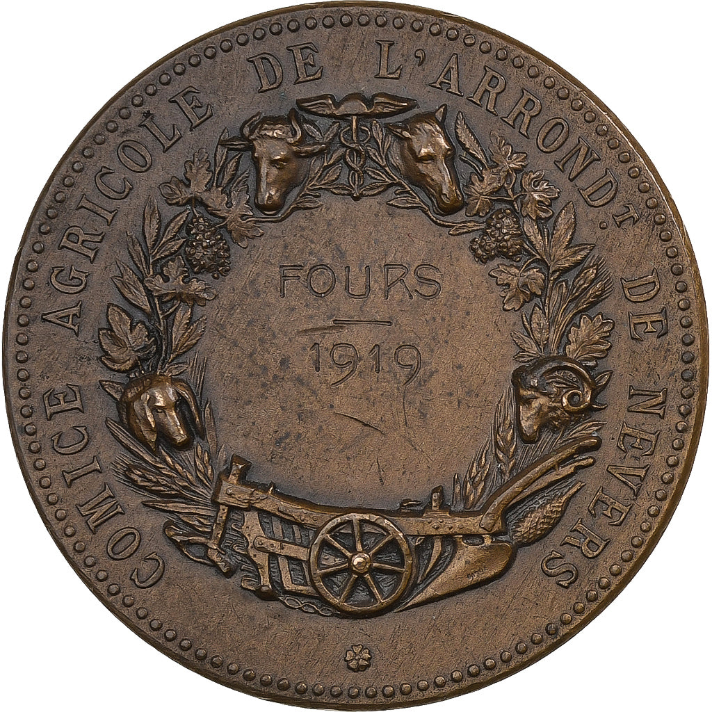 Francja, medal, Comice Agricole de l'Arrondissement de Nevers, 1919, Brązowy