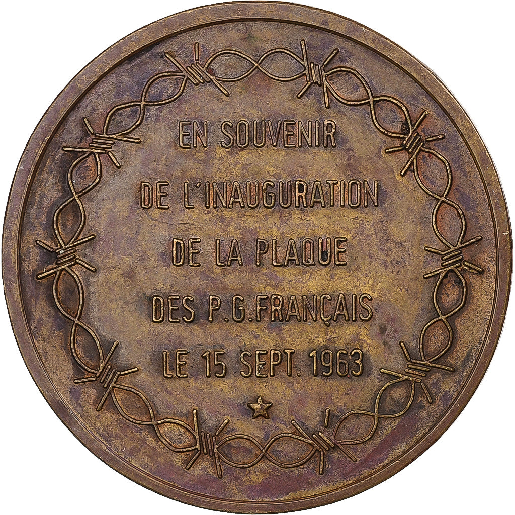 Belgia, medal, Monument national du Stalag 1A à Chaudfontaine, 1963, Miedź