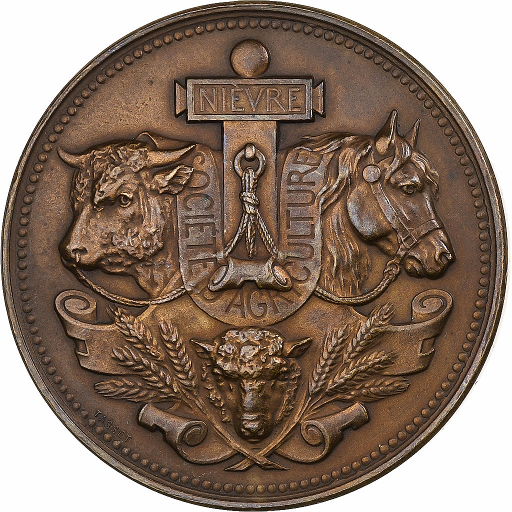 Francja, medal, Société Départementale d'Agriculture de la Nièvre, n.d.