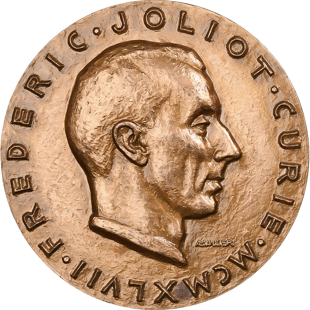 France, Medal, Frédéric Joliot-Curie, 1947, Bronze, Muller, MS(60-62)