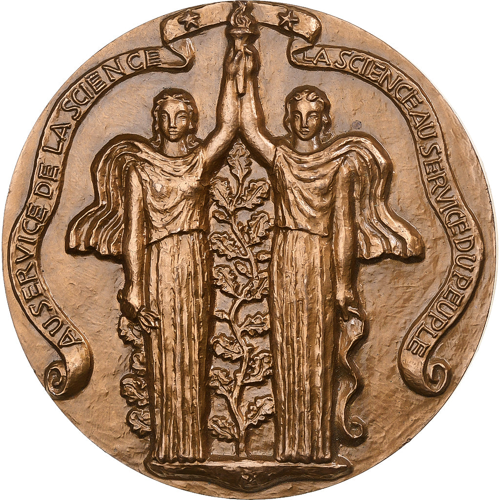France, Medal, Frédéric Joliot-Curie, 1947, Bronze, Muller, MS(60-62)