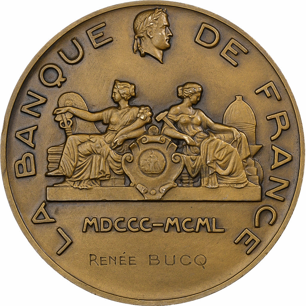 France, Médaille, La Banque de France, 1950, Bronze, SUP+, Dumarest
