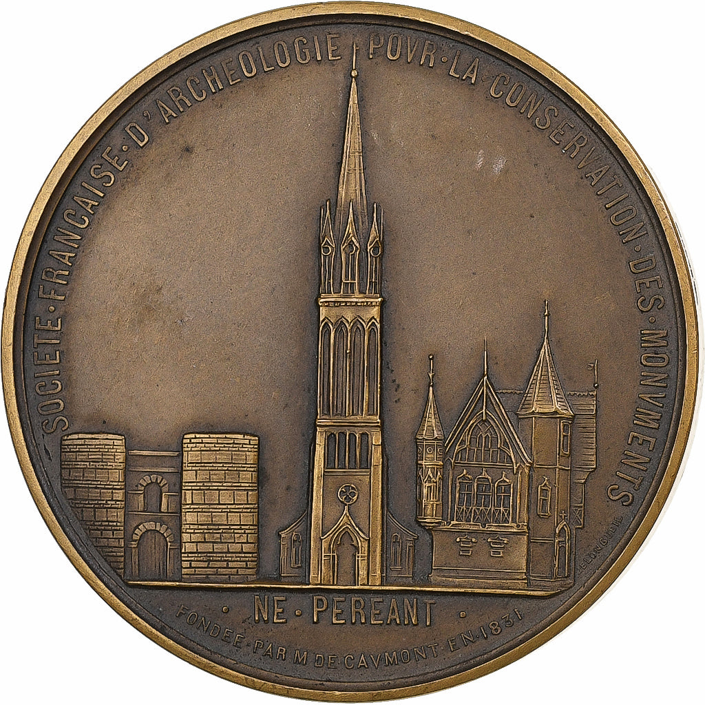 Francia, medaglia, Société Française d'Archéologie, Nevers