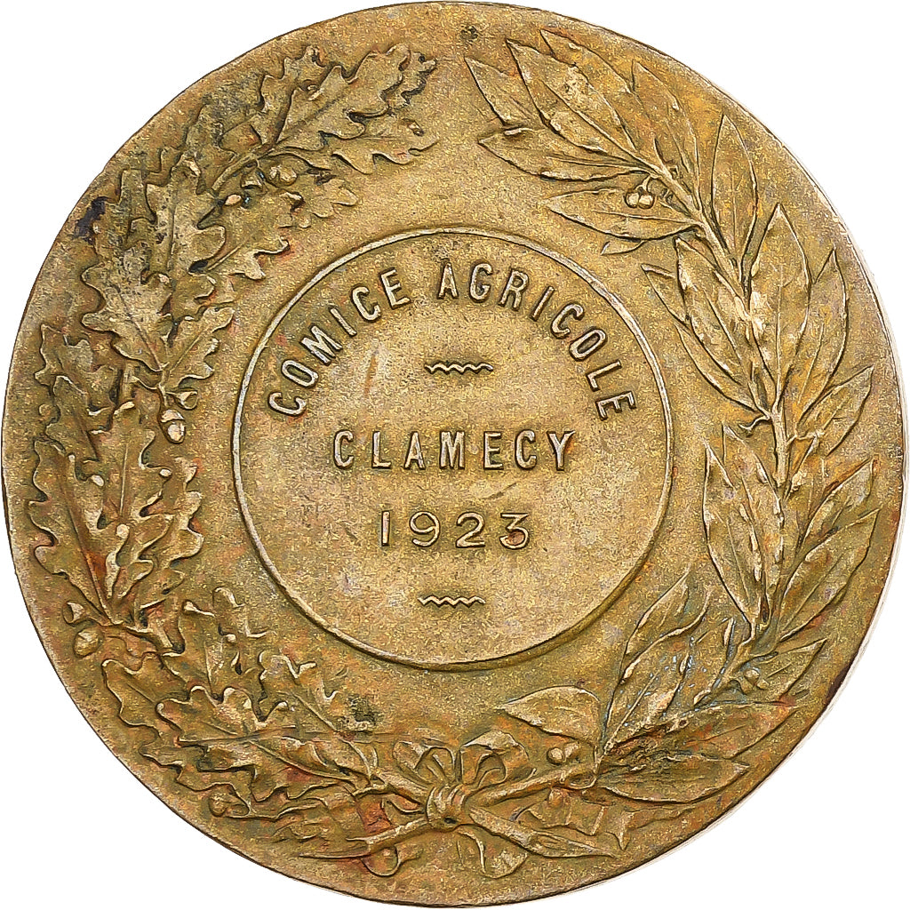 França, medalha, Comice Agricole de Clamecy, Nièvre, 1923, Bronze, Naudé