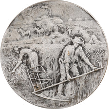 France, Médaille, Comice Agricole de Corbigny, 1924, Bronze argenté, SUP