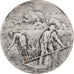 France, Médaille, Comice Agricole de Corbigny, 1924, Bronze argenté, SUP