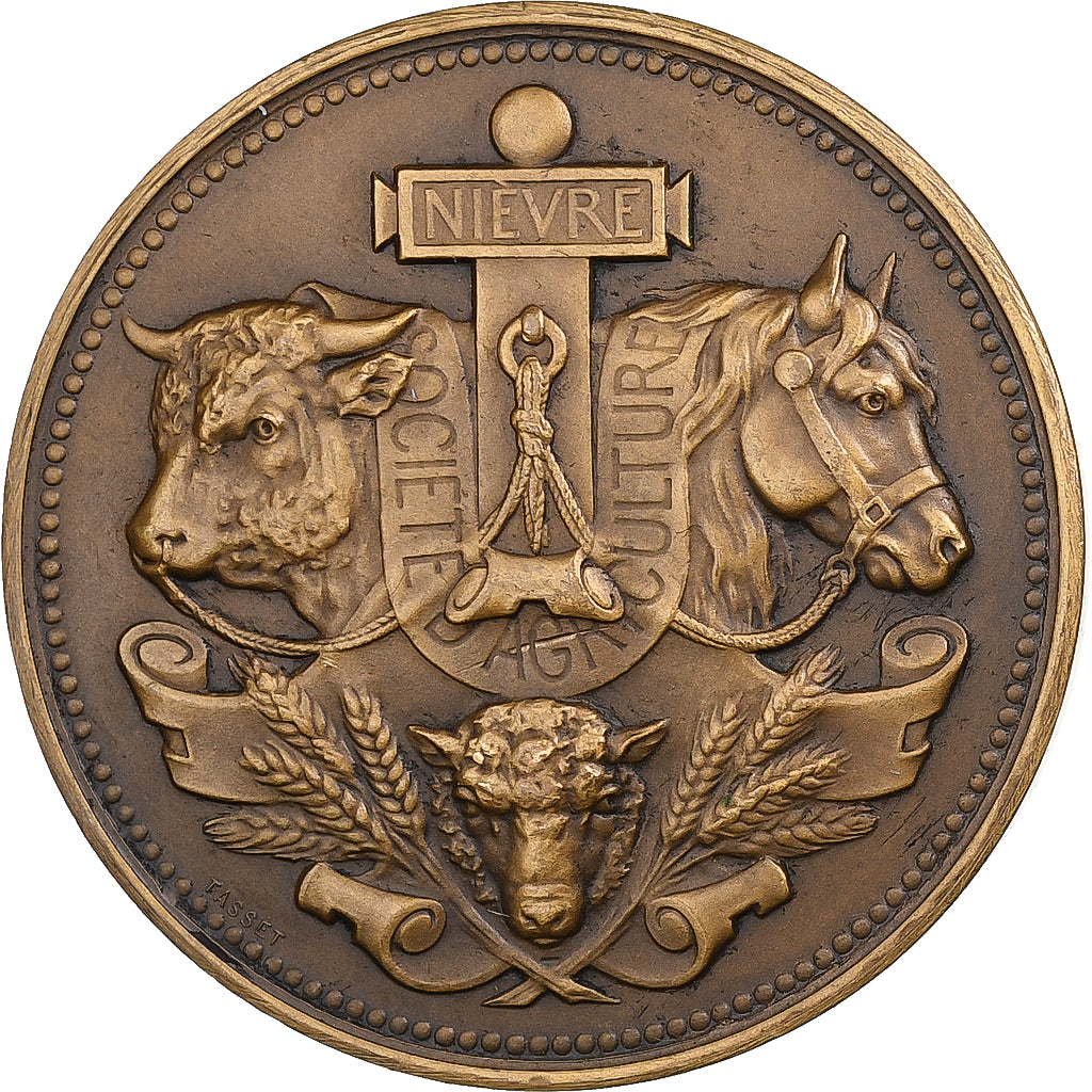Francja, medal, Agriculture, Concours général de Nevers, Nièvre, n.d.