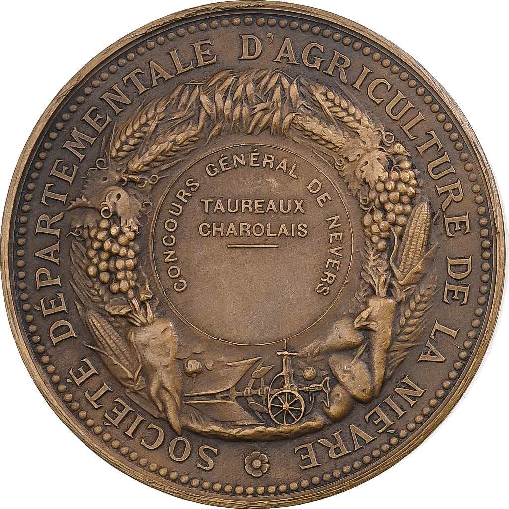 Francja, medal, Agriculture, Concours général de Nevers, Nièvre, n.d.