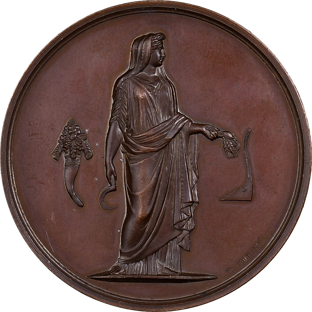 France, Medal, Société d'Agriculture de la Nièvre, n.d., Copper, Oudiné