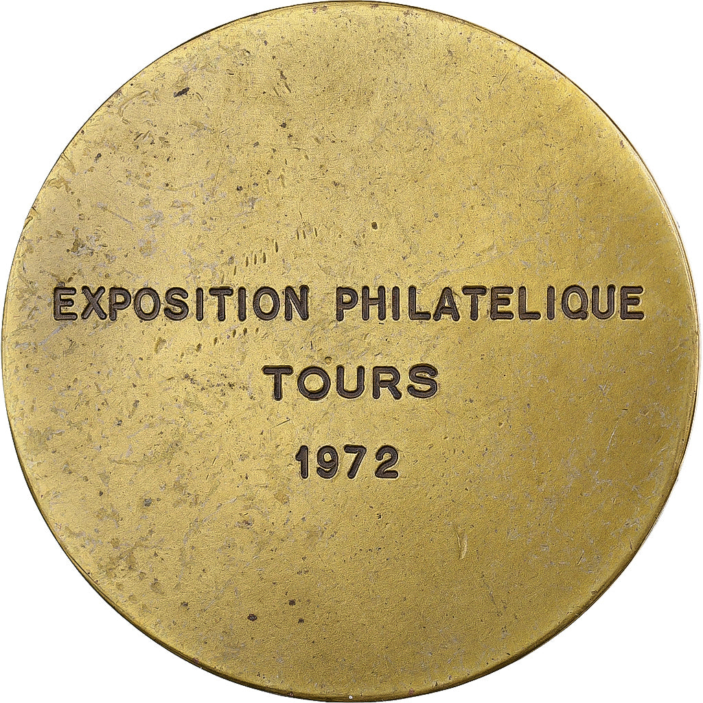 Francia, medaglia, Exposition Philatélique, Tours, 1972, Ottone, Riquet, SPL-