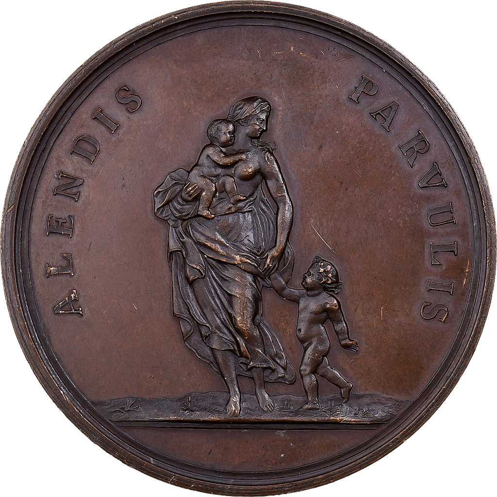 France, Medal, Société Protectrice de l'Enfant, 1877, Copper, MS(60-62)