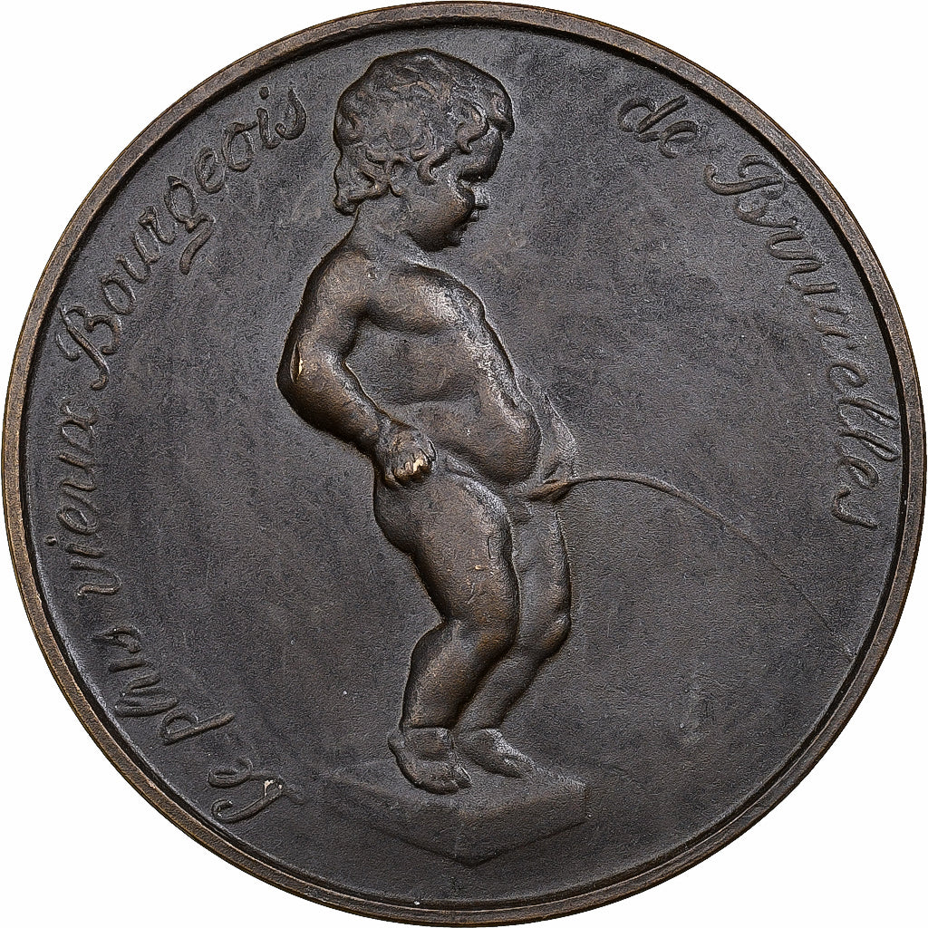 Belgium, Medal, Manneken Pis, Bruxelles, n.d., Copper, AU(55-58)