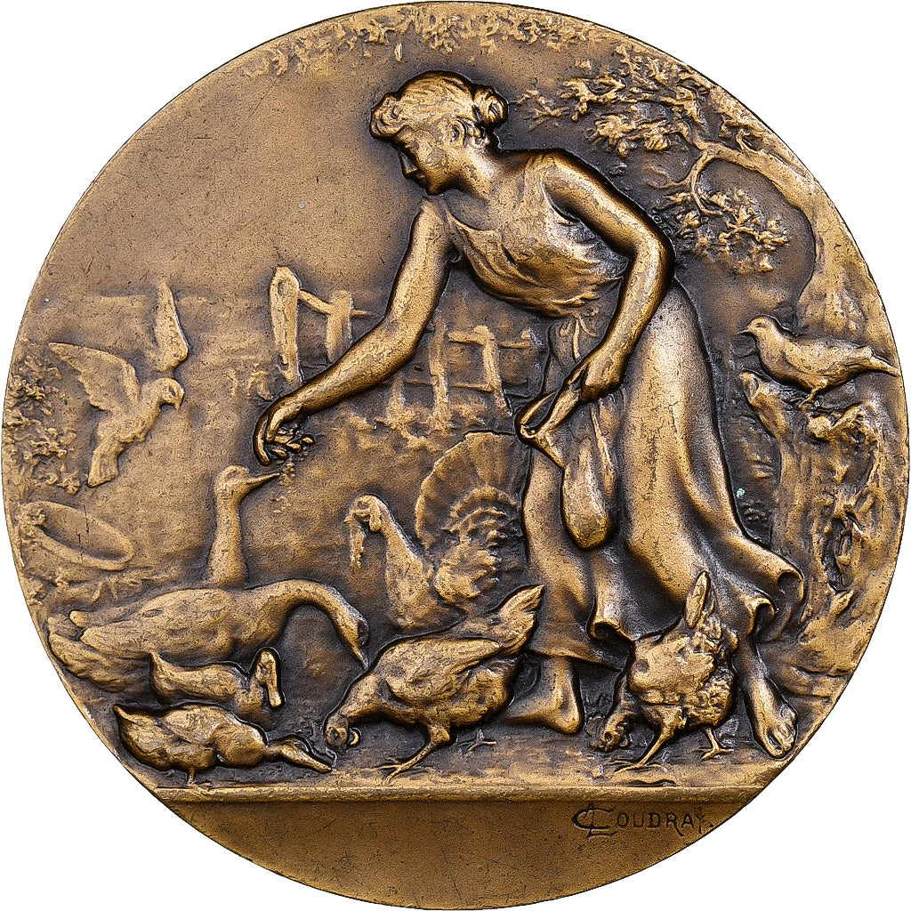 France, Medal, Aviculture, n.d., Bronze, Coudray/Dubois.H, MS(60-62)