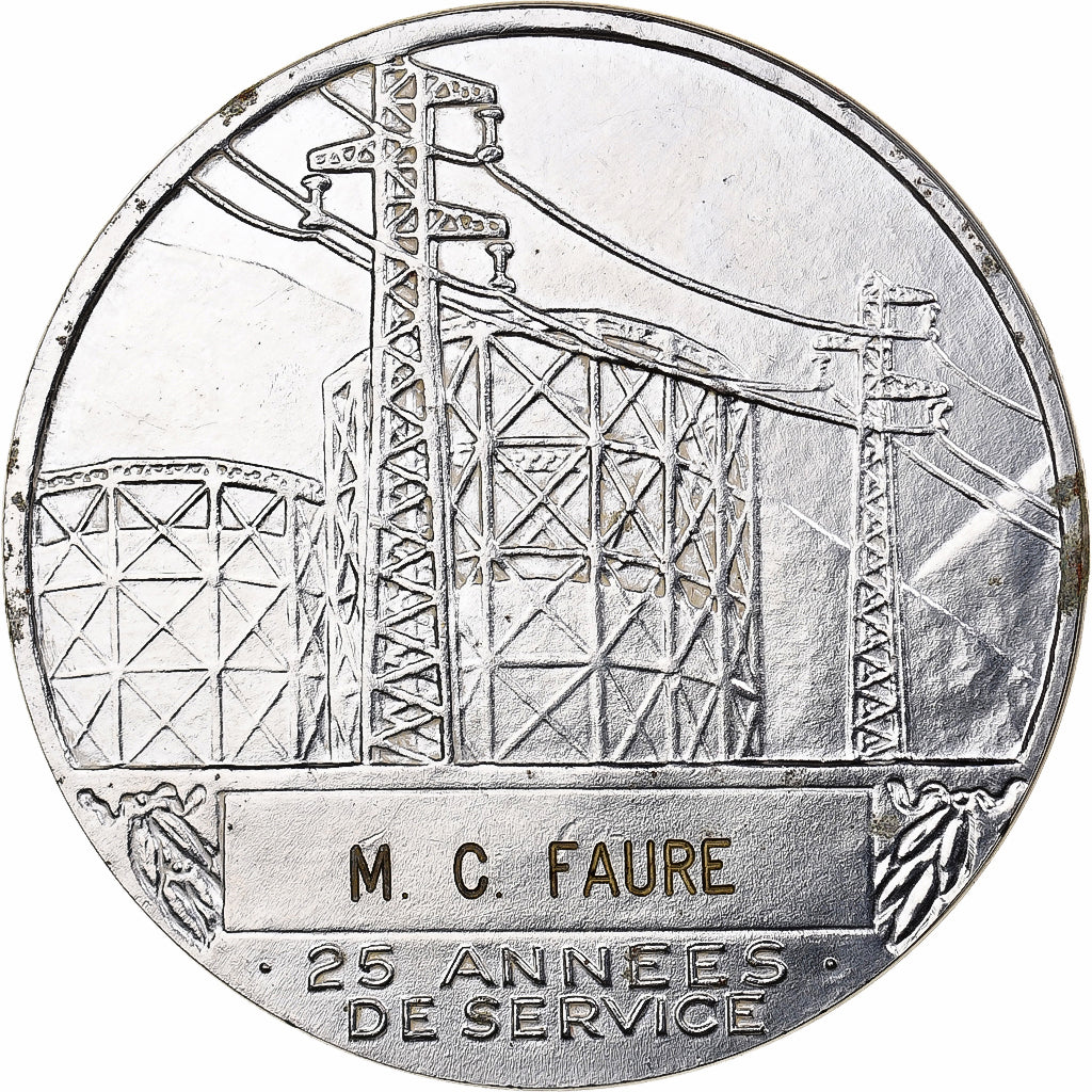Francja, medal, Électricité de France et gaz de France, n.d., Brąz