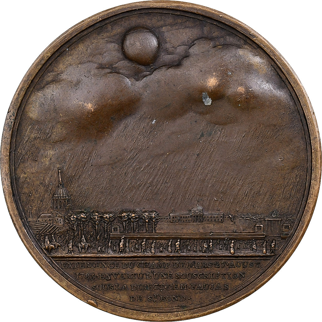 França, medalha, Premier vol en aérostat des Frères Montgolfier, n.d.