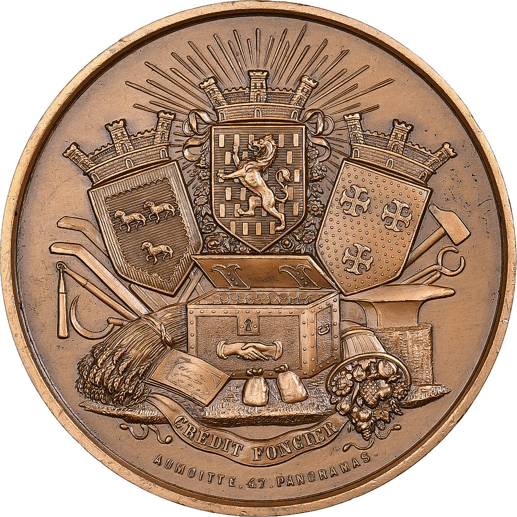 Francja, medal, Crédit Foncier de Nevers - Nièvre, Cher, Allier, n.d. (1966)
