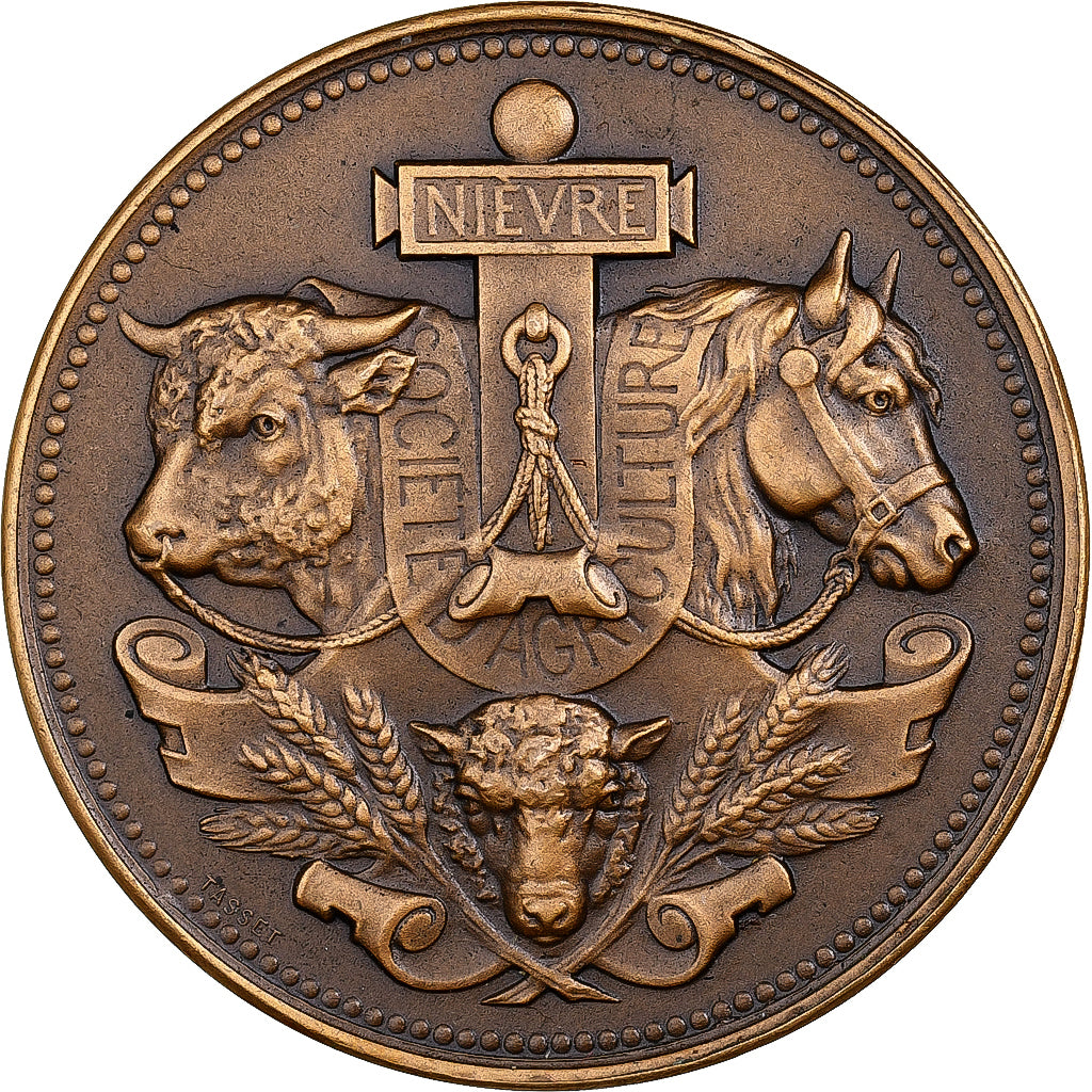 Francja, medal, Agriculture, Concours général de Nevers, Nièvre, n.d.