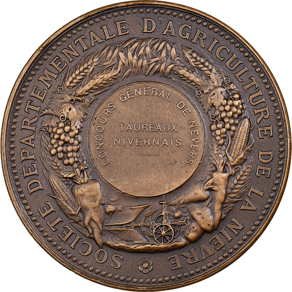 Francja, medal, Agriculture, Concours général de Nevers, Nièvre, n.d.