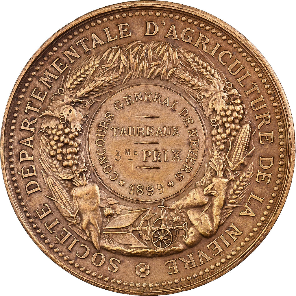 Francja, medal, Agriculture, Concours général de Nevers, Nièvre, 1899
